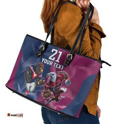 Roosters-Sea Eagles Rugby Custom Leather Tote Bag Half Grunge Style