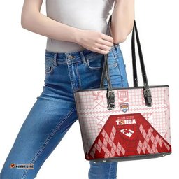 Tonga Rugby Leather Tote Bag 2023 Pacific Championships Kupesi Ngatu Mate Maa
