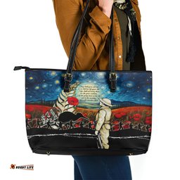 Kei Wareware Tatou New Zealand ANZAC Day Leather Tote Bag Starry Night Inspo Style