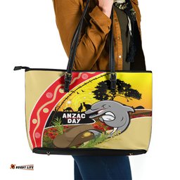 Dolphins ANZAC Day Leather Tote Bag Rosemary Starring Night Style
