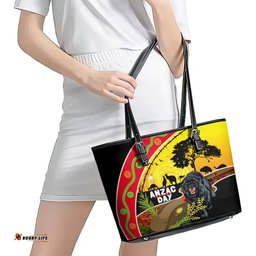Panthers ANZAC Day Leather Tote Bag Pennies Mascot Rosemary Starring Night Style