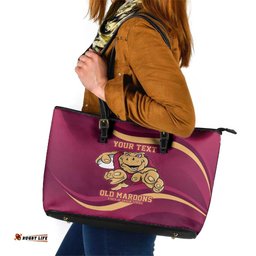 Custom QLD Maroons Cane Toad Leather Tote Bag Queensland Origin No1