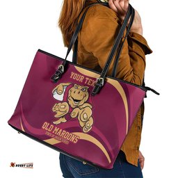 Custom QLD Maroons Cane Toad Leather Tote Bag Queensland Origin No1