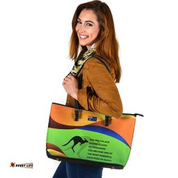 Leather Tote Bag - National Color of Australia