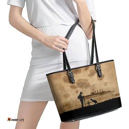 Australia ANZAC Day Leather Tote Bag HMAS Sydney I Chatham-Class Light Cruiser