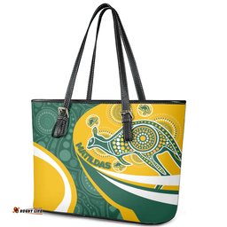 Custom Australia Matildas Indigenous Leather Tote Bag Go Tilly Special