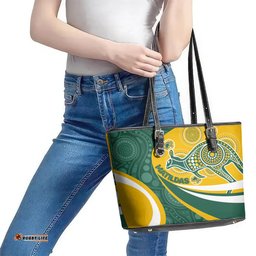 Custom Australia Matildas Indigenous Leather Tote Bag Go Tilly Special
