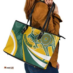 Custom Australia Matildas Indigenous Leather Tote Bag Go Tilly Special