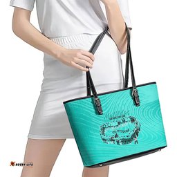 Matildas Til Its Done Custom Leather Tote Bag Australia Womens Soccer Turquoise Style
