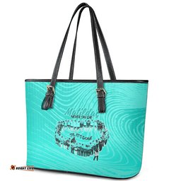 Matildas Til Its Done Custom Leather Tote Bag Australia Womens Soccer Turquoise Style