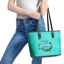 Matildas Til Its Done Custom Leather Tote Bag Australia Womens Soccer Turquoise Style