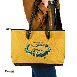 Matildas Til Its Done Custom Leather Tote Bag Australia Womens Soccer Gold Style