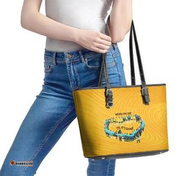 Matildas Til Its Done Custom Leather Tote Bag Australia Womens Soccer Gold Style
