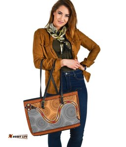 Leather Tote Bag - Indigenous Snake