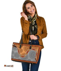 Leather Tote Bag - Indigenous Snake