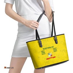 Australia Cricket Leather Tote Bag History Champions World Cup Unique