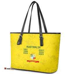 Australia Cricket Leather Tote Bag History Champions World Cup Unique
