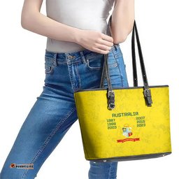 Australia Cricket Leather Tote Bag History Champions World Cup Unique