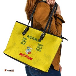 Australia Cricket Leather Tote Bag History Champions World Cup Unique