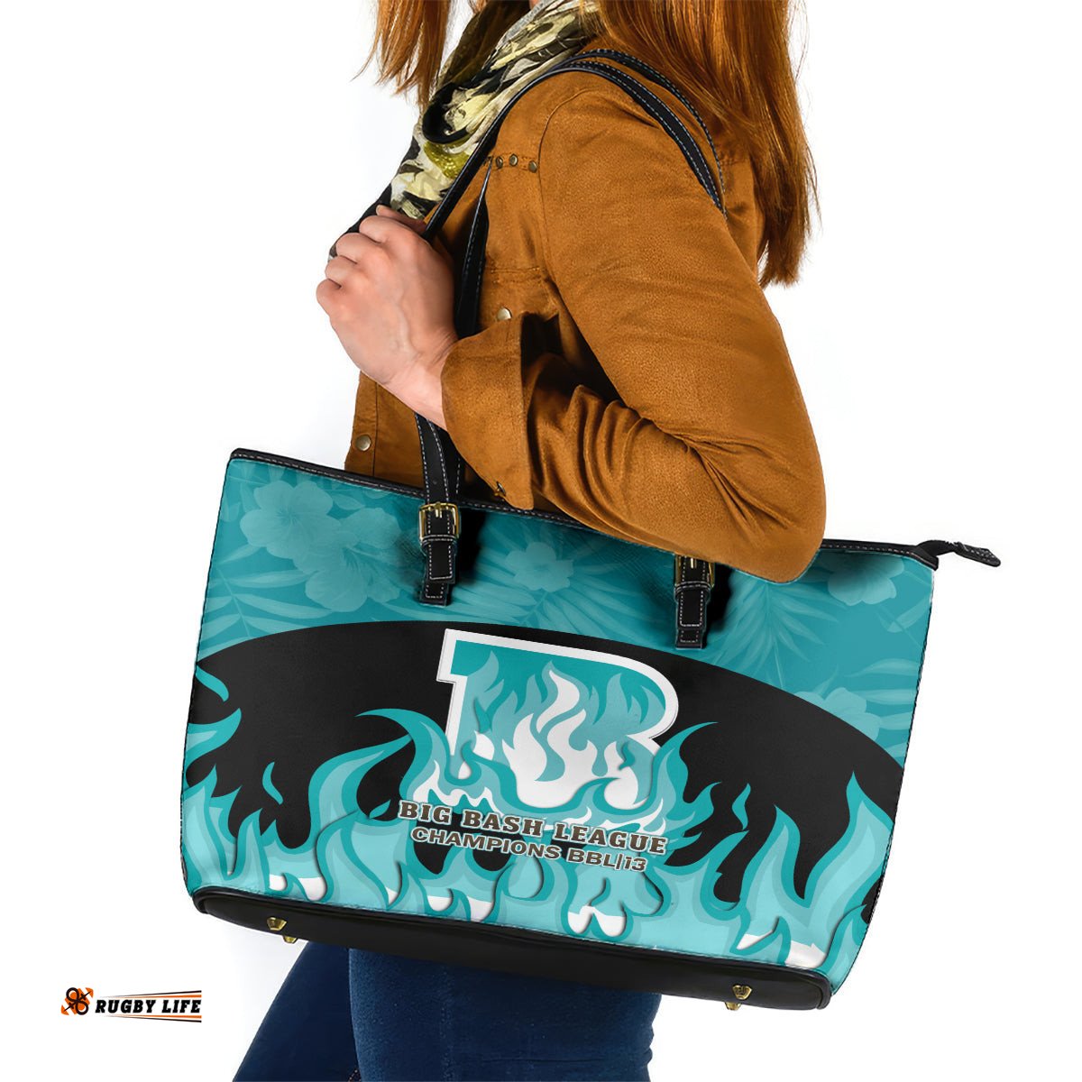 BBL Brisbane Heat Leather Tote Bag 2nd Champions 2024 New History