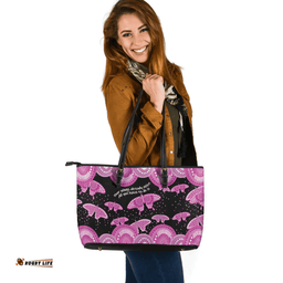 Indigenous Australian Aboriginal Aboriginal Butterflies Art Inspired Pink Leather Tote Bag