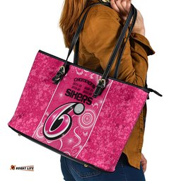 Custom Sydney Sixers Cricket Leather Tote Bag The Fourth Time Champions Aboriginal