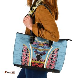 Royal New Zealand Air Force ANZAC Day Leather Tote Bag Te Tauaarangi o Aotearoa