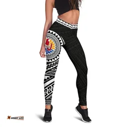 Tahiti Polynesian 6th Leggings (White) A6
