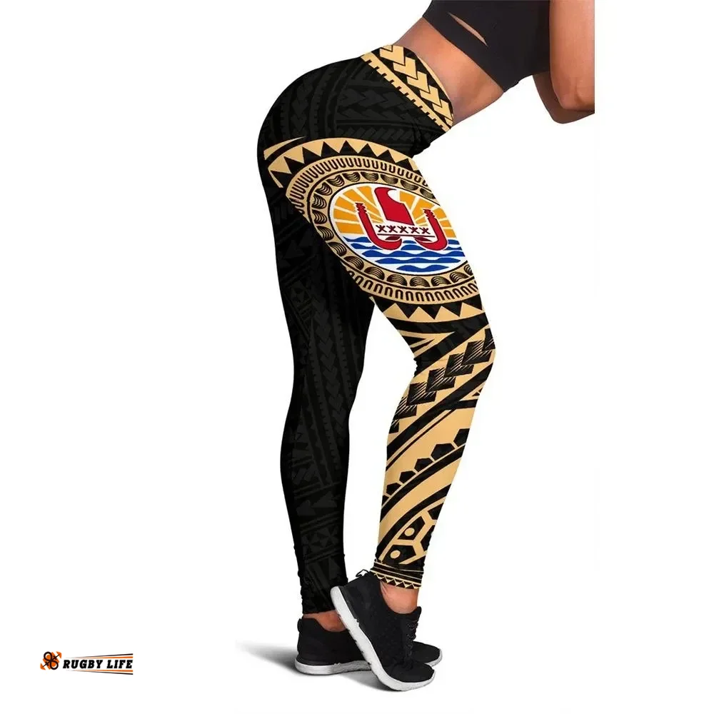 Tahiti Polynesian 6th Leggings (Gold) A6