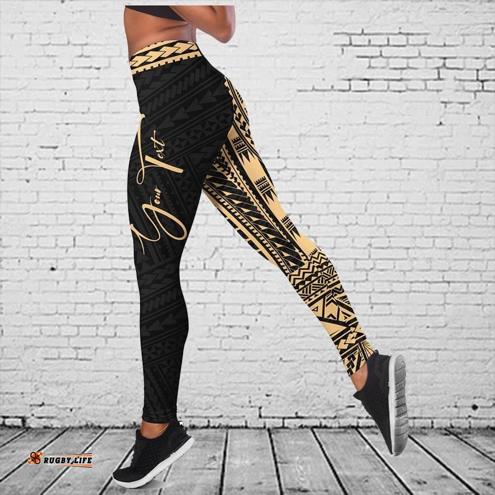 (Custom) Polynesian Leggings Rising Personal Signature (Gold) A24