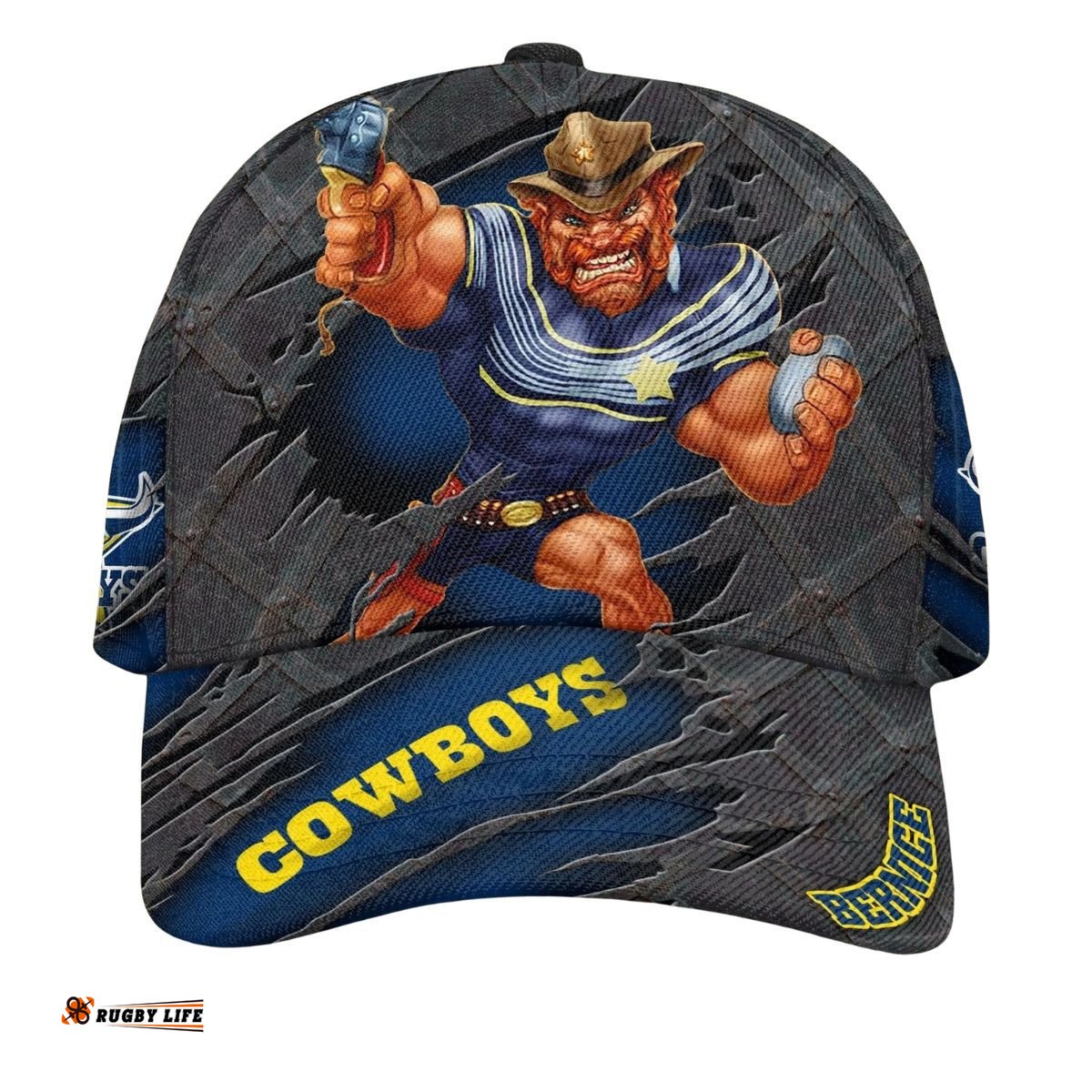 NRL North Queensland Cowboys 3D Mascost Classic Cap Custom name