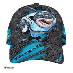 NRL Cronulla-Sutherland Sharks 3D Mascost Classic Cap Custom name