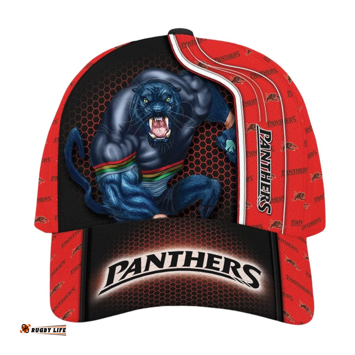 NRL Penrith Panthers 3D Mascost Classic Cap Custom name 02