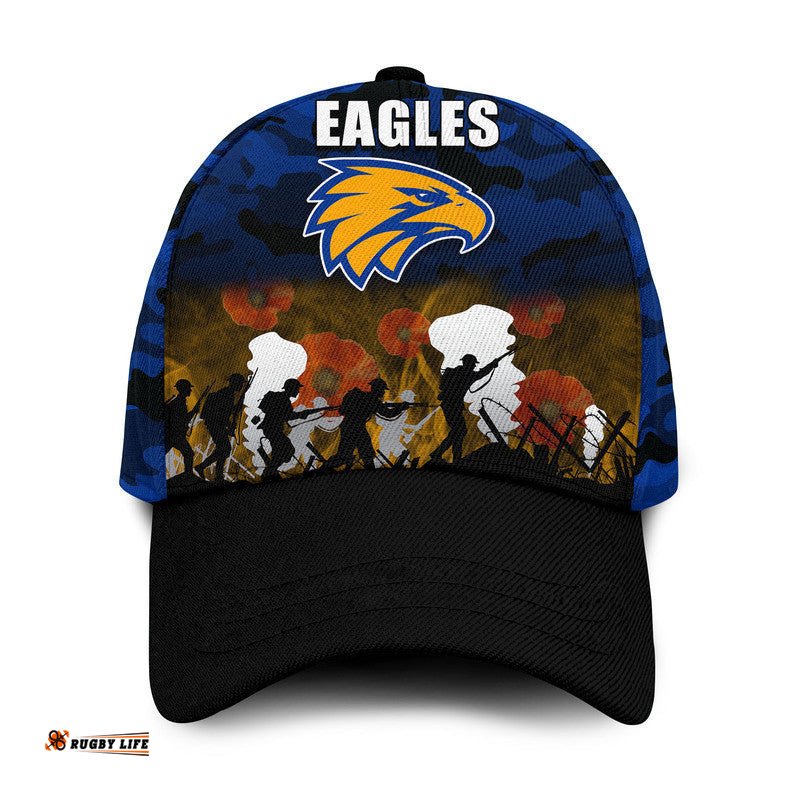AFL Anzac Day Polo Shirt Eagles Army Style
