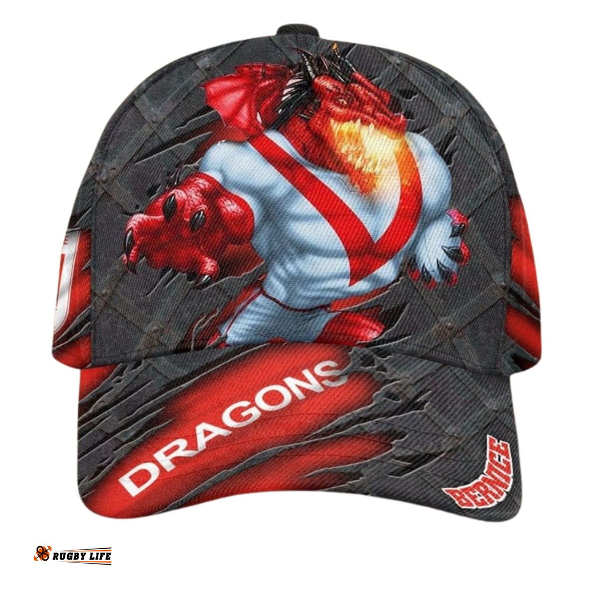 NRL St. George Illawarra Dragons 3D Mascost Classic Cap Custom name