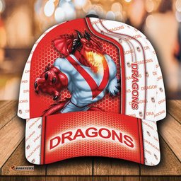 NRL St. George Illawarra Dragons 3D Mascost Classic Cap Custom name