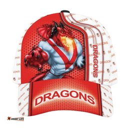 NRL St. George Illawarra Dragons 3D Mascost Classic Cap Custom name 002