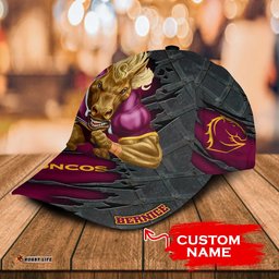 NRL Brisbane Broncos 3D Mascost Classic Cap Custom name