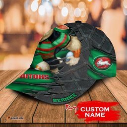 NRL South Sydney Rabbitohs 3D Mascost Classic Cap Custom name