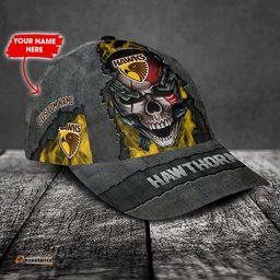 Hawthorn Football Club 3D Metal Skull Personalized Classic Cap 02