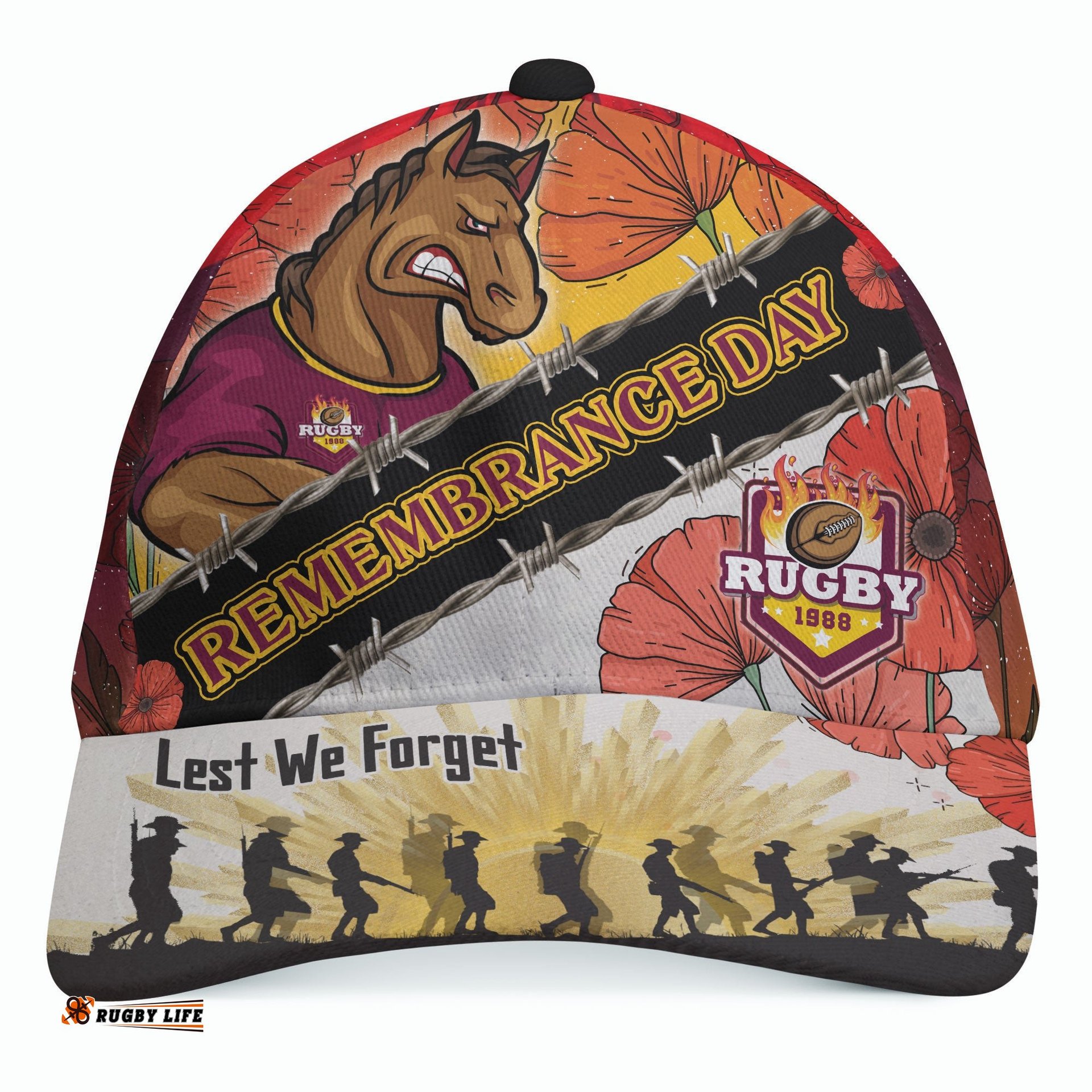 Broncos Rugby Cap - Remembrance Day LEST WE FORGET Cap
