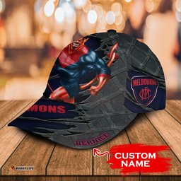 AFL Melbourne Demons 3D Mascost Classic Cap Custom name