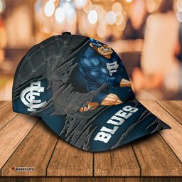 AFL Carlton Blues 3D Mascost Classic Cap Custom name