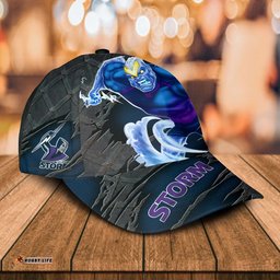 NRL Melbourne Storm 3D Mascost Classic Cap Custom name