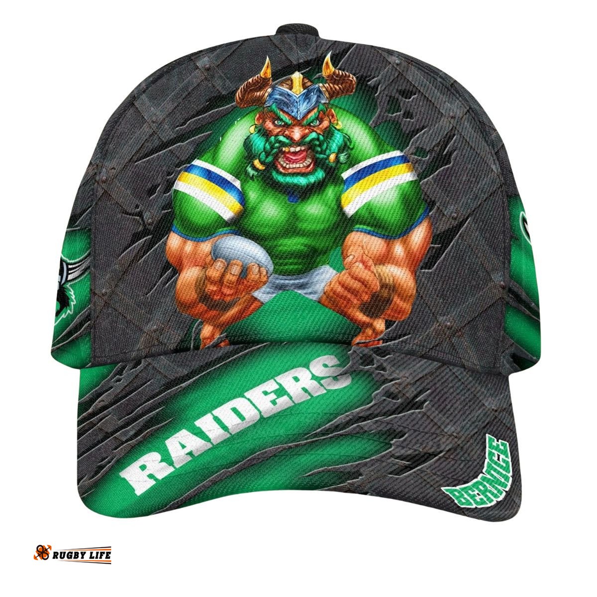 NRL Canberra Raiders 3D Mascost Classic Cap Custom name