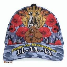 Cowboys Rugby Cap - Remembrance Day PAUSE TO REMEMBER Cap