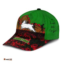 South Sydney Rabbitohs Cap Aboriginal Rugby Anzac Day Poppy With Soldiers- NRL