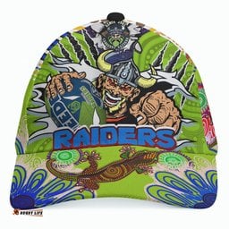 Raiders Rugby Custom Aboriginal Cap - The Indigenous Vikings Power Scratch Style