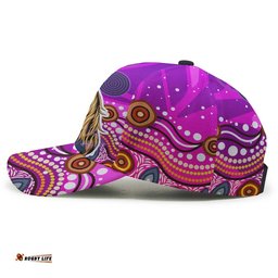 Broncos Rugby Cap - Broncos Horse Rugby with Aboriginal Low Poly Style