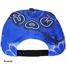 Knights Aboriginal Rugby Cap - Custom Indigenous Knights With Aussie Lizard and Eagle